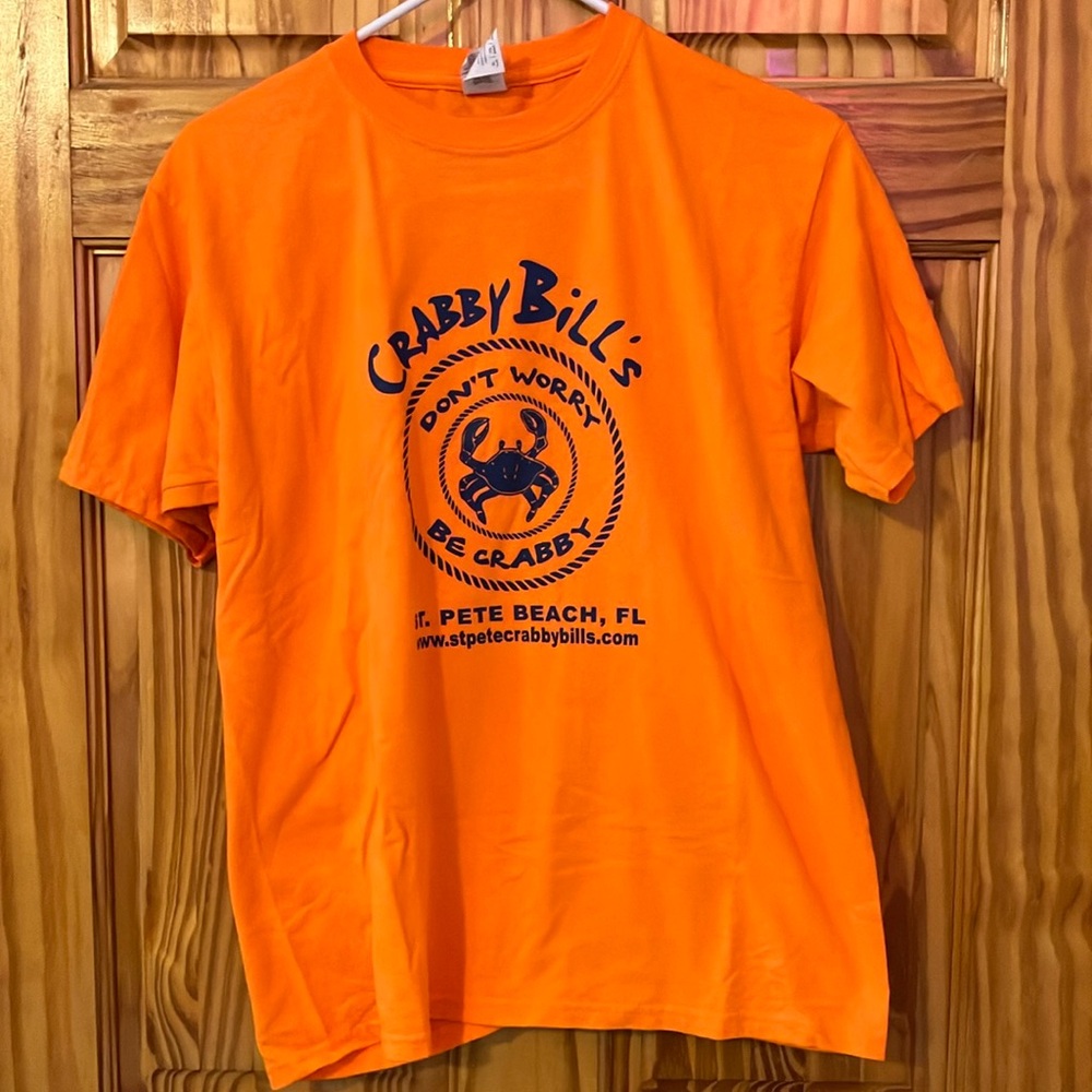 Orange Crabby Bill's Graphic T-Shirt